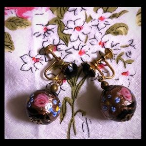 Vintage Cloisonné Earrings